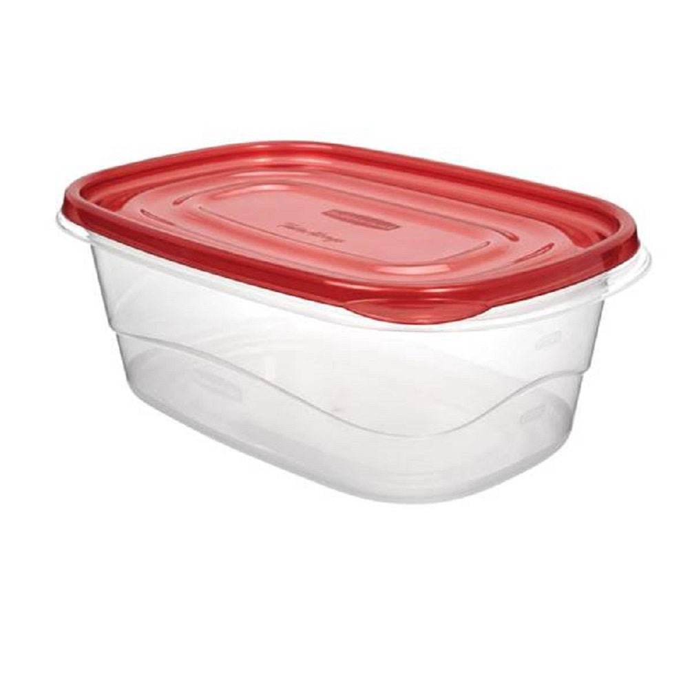 Rubbermaid TakeAlongs Deep Rectangular Food Storage Containers 8 Cup Tint Chili 2 Count