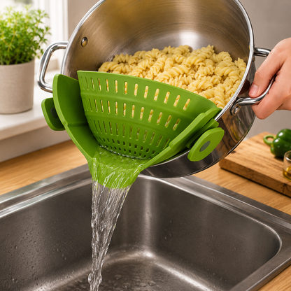 Premium Clip-On Pot Strainer for Easy Draining