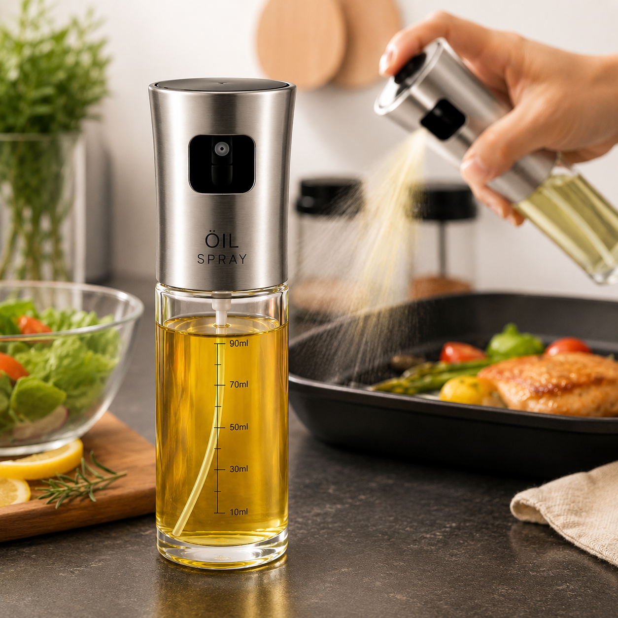 Premium Oil Spray Bottle for Cooking & Air Fryer
