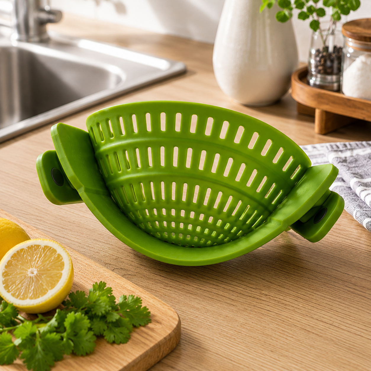 Premium Clip-On Pot Strainer for Easy Draining